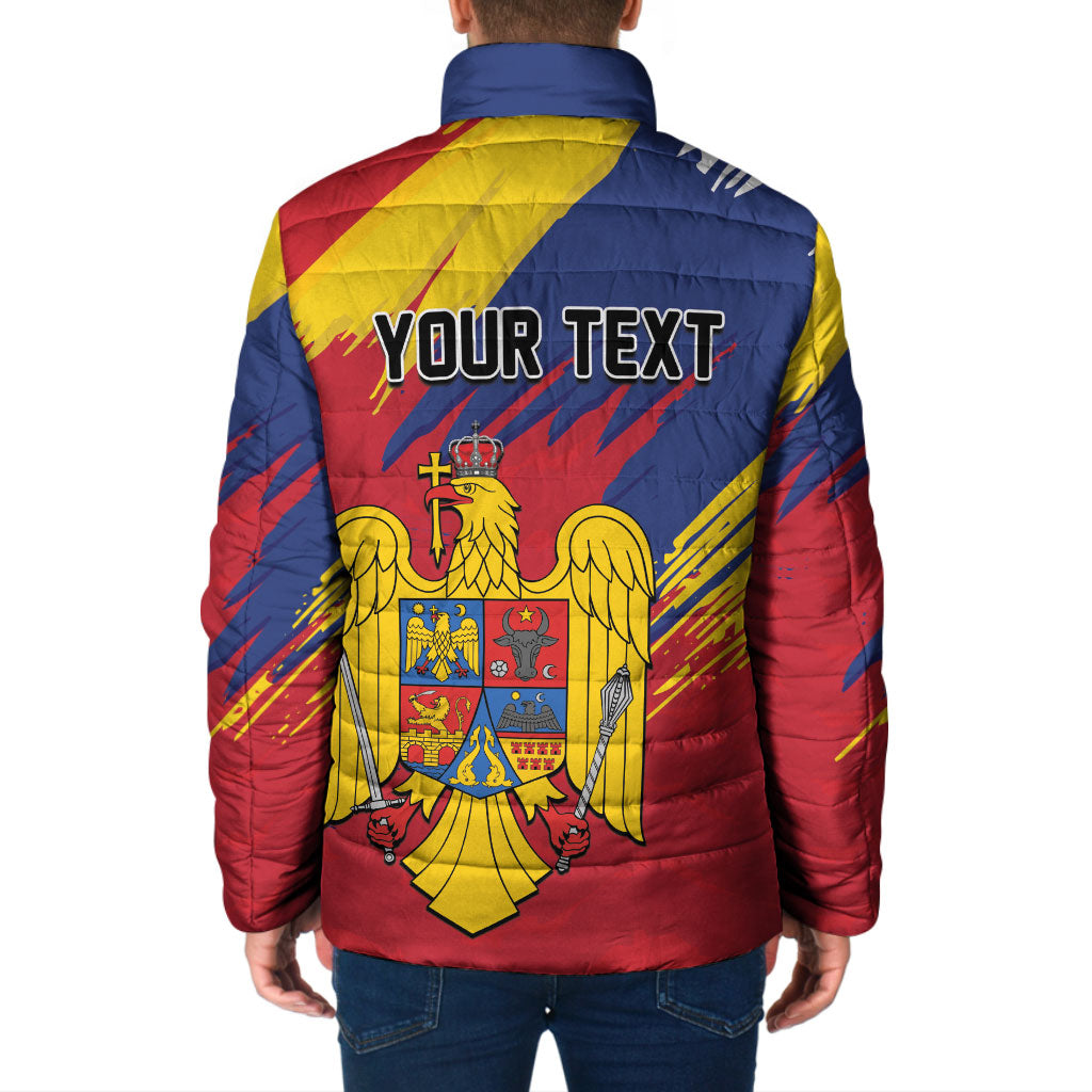 Personalized Romania Flag Day Padded Jacket Royal Eagle Patriotic Heritage