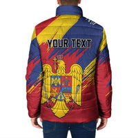 Personalized Romania Flag Day Padded Jacket Royal Eagle Patriotic Heritage