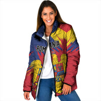 Personalized Romania Flag Day Padded Jacket Royal Eagle Patriotic Heritage