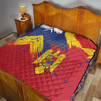 Personalized Romania Flag Day Quilt Royal Eagle Patriotic Heritage
