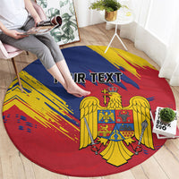 Personalized Romania Flag Day Round Carpet Royal Eagle Patriotic Heritage