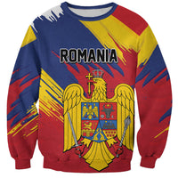 Personalized Romania Flag Day Sweatshirt Royal Eagle Patriotic Heritage