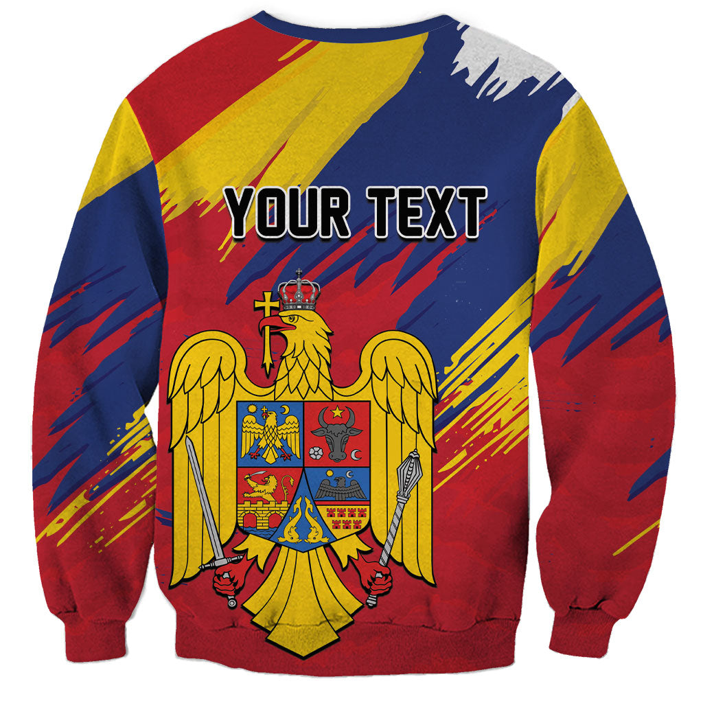 Personalized Romania Flag Day Sweatshirt Royal Eagle Patriotic Heritage