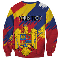 Personalized Romania Flag Day Sweatshirt Royal Eagle Patriotic Heritage