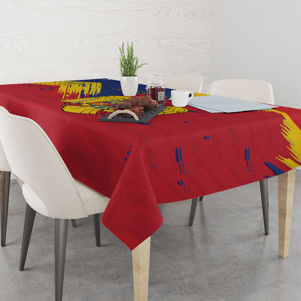 Personalized Romania Flag Day Tablecloth Royal Eagle Patriotic Heritage