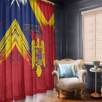 Personalized Romania Flag Day Window Curtain Royal Eagle Patriotic Heritage