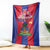 Personalized Haiti Coat Of Arms Blanket With Flag Color