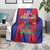 Personalized Haiti Coat Of Arms Blanket With Flag Color