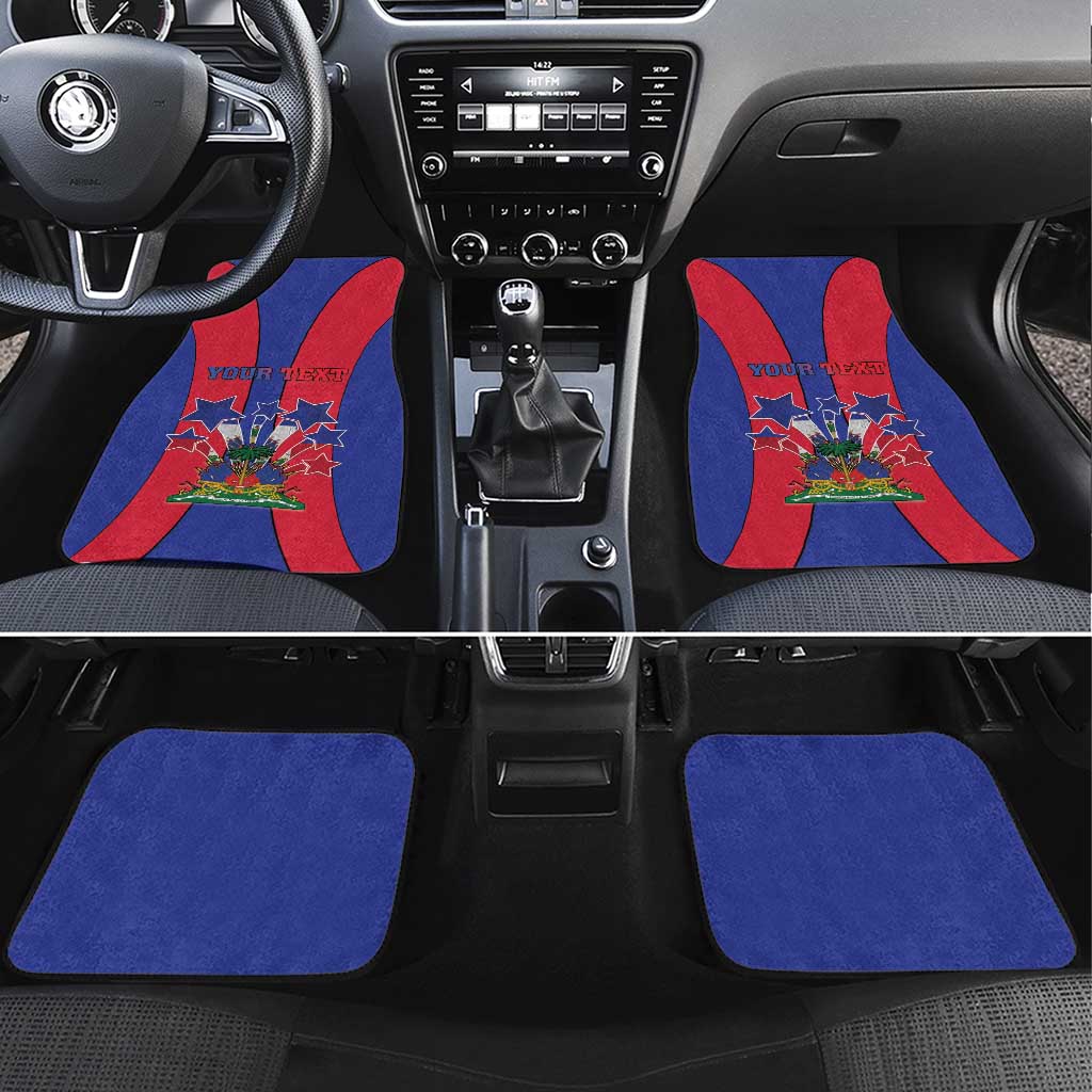 Personalized Haiti Coat Of Arms Car Mats With Flag Color - Wonder Print Shop