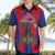 Personalized Haiti Coat Of Arms Hawaiian Shirt With Flag Color - Wonder Print Shop