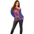 Personalized Haiti Coat Of Arms Off Shoulder Sweater With Flag Color - Wonder Print Shop