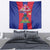 Personalized Haiti Coat Of Arms Tapestry With Flag Color