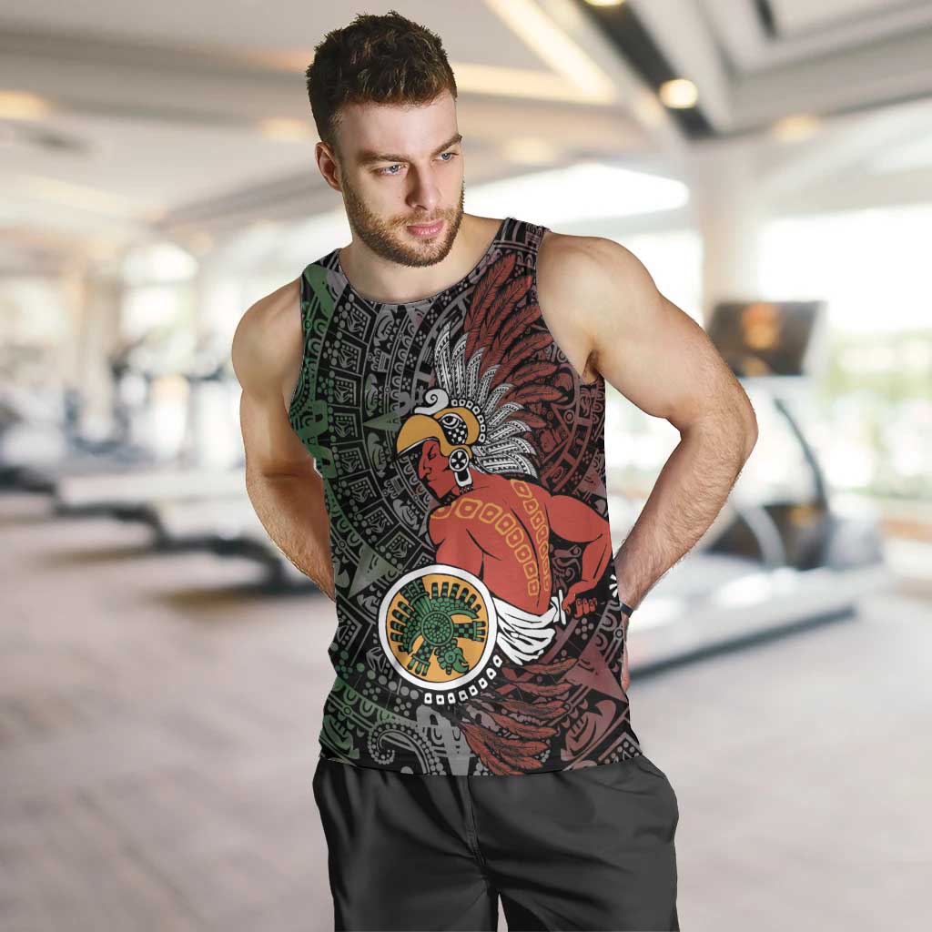 Personalized Mexican Tribal Aztec Warriors Men Tank Top Aztec Sun God - Wonder Print Shop