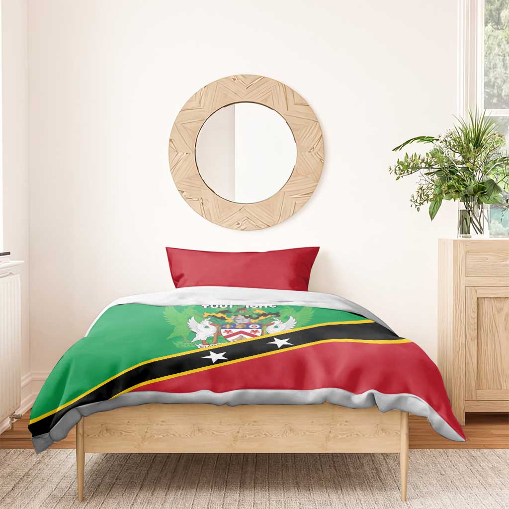 Personalized Saint Kitts And Nevis Bedding Set Country Above Self - Wonder Print Shop