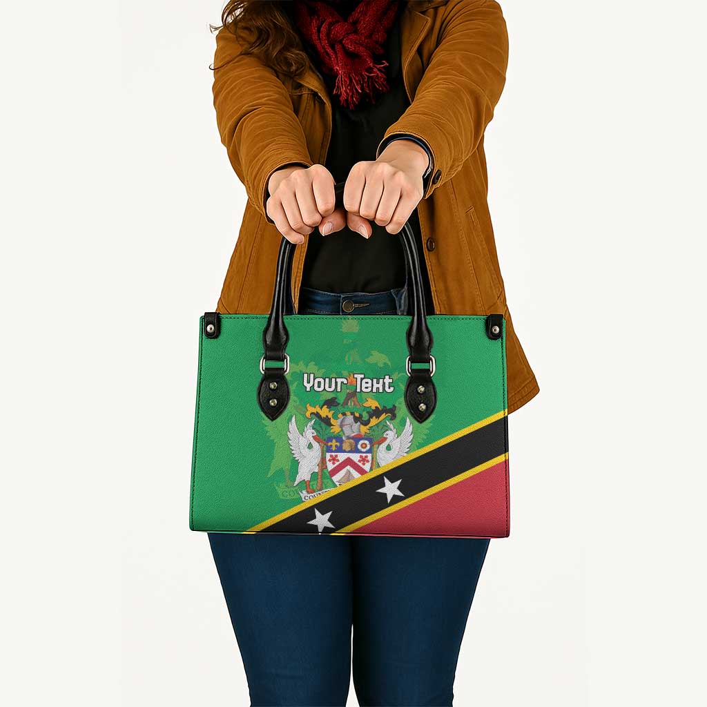 Personalized Saint Kitts And Nevis Leather Bag Country Above Self - Wonder Print Shop