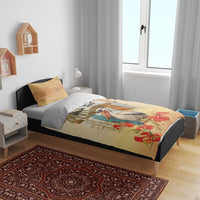 Personalized Saint Kitts And Nevis Bedding Set Brown Pelican Beach Vibe - Wonder Print Shop