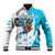 Personalized Honduras Independence Day Baseball Jacket Scarlet Macaw With Coat Of Arms - Wonder Print Shop