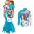 Personalized Honduras Independence Day Couples Matching Mermaid Dress and Long Sleeve Button Shirt Scarlet Macaw With Coat Of Arms