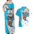 Personalized Honduras Independence Day Couples Matching Off Shoulder Maxi Dress and Hawaiian Shirt Scarlet Macaw With Coat Of Arms - Wonder Print Shop