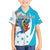 Personalized Honduras Independence Day Kid Hawaiian Shirt Scarlet Macaw With Coat Of Arms - Wonder Print Shop