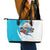 Personalized Honduras Independence Day Leather Tote Bag Scarlet Macaw With Coat Of Arms