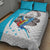 Personalized Honduras Independence Day Quilt Bed Set Scarlet Macaw With Coat Of Arms - Wonder Print Shop