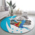 Personalized Honduras Independence Day Round Carpet Scarlet Macaw With Coat Of Arms