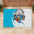 Personalized Honduras Independence Day Rubber Doormat Scarlet Macaw With Coat Of Arms - Wonder Print Shop