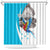 Personalized Honduras Independence Day Shower Curtain Scarlet Macaw With Coat Of Arms