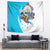 Personalized Honduras Independence Day Tapestry Scarlet Macaw With Coat Of Arms