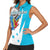 Personalized Honduras Independence Day Women Sleeveless Polo Shirt Scarlet Macaw With Coat Of Arms - Wonder Print Shop