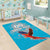 Custom Honduras Independence Day Area Rug Scarlet Macaw With Orchid Flower - Wonder Print Shop