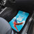 Custom Honduras Independence Day Car Mats Scarlet Macaw With Orchid Flower - Wonder Print Shop