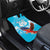 Custom Honduras Independence Day Car Mats Scarlet Macaw With Orchid Flower - Wonder Print Shop