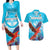 Custom Honduras Independence Day Couples Matching Long Sleeve Bodycon Dress and Hawaiian Shirt Scarlet Macaw With Orchid Flower - Wonder Print Shop