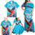 Custom Honduras Independence Day Family Matching Off Shoulder Maxi Dress and Hawaiian Shirt Scarlet Macaw With Orchid Flower - Wonder Print Shop