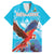 Custom Honduras Independence Day Hawaiian Shirt Scarlet Macaw With Orchid Flower - Wonder Print Shop