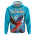 Custom Honduras Independence Day Hoodie Scarlet Macaw With Orchid Flower - Wonder Print Shop