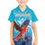 Custom Honduras Independence Day Kid Hawaiian Shirt Scarlet Macaw With Orchid Flower - Wonder Print Shop