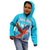 Custom Honduras Independence Day Kid Hoodie Scarlet Macaw With Orchid Flower - Wonder Print Shop