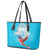 Custom Honduras Independence Day Leather Tote Bag Scarlet Macaw With Orchid Flower