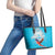 Custom Honduras Independence Day Leather Tote Bag Scarlet Macaw With Orchid Flower