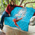 Custom Honduras Independence Day Quilt Scarlet Macaw With Orchid Flower