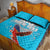 Custom Honduras Independence Day Quilt Bed Set Scarlet Macaw With Orchid Flower - Wonder Print Shop