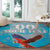 Custom Honduras Independence Day Round Carpet Scarlet Macaw With Orchid Flower