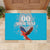 Custom Honduras Independence Day Rubber Doormat Scarlet Macaw With Orchid Flower - Wonder Print Shop