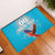 Custom Honduras Independence Day Rubber Doormat Scarlet Macaw With Orchid Flower - Wonder Print Shop