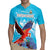 Custom Honduras Independence Day Rugby Jersey Scarlet Macaw With Orchid Flower - Wonder Print Shop