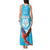 Custom Honduras Independence Day Tank Maxi Dress Scarlet Macaw With Orchid Flower - Wonder Print Shop