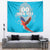 Custom Honduras Independence Day Tapestry Scarlet Macaw With Orchid Flower